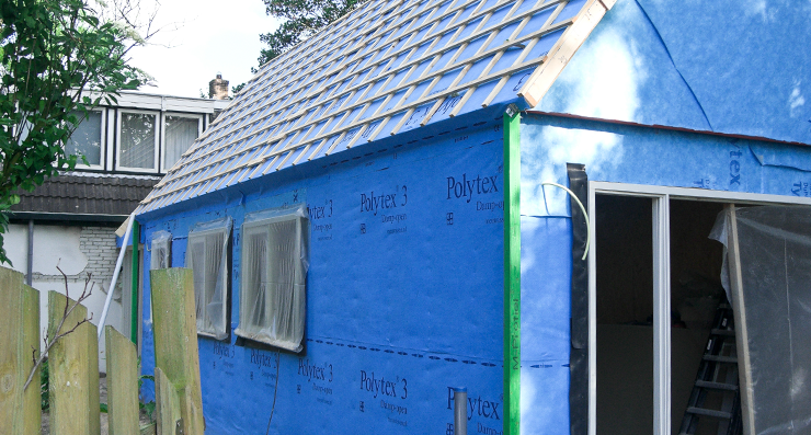 Aanbouw bestaand Woonhuis Bouwbedrijf van Asperen Bouw uit Sneek Friesland voor houtbewerking, Kozijnen op maat, deuren, kasten en meer Aanbouw bestaande woning Bouwbedrijf van Asperen bouw in Sneek Friesland